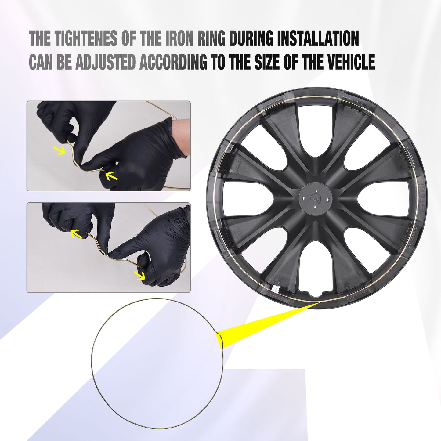 15 Inch Wheel Hubcaps for 2009-2019 TOYOTA Corolla - Matte Black