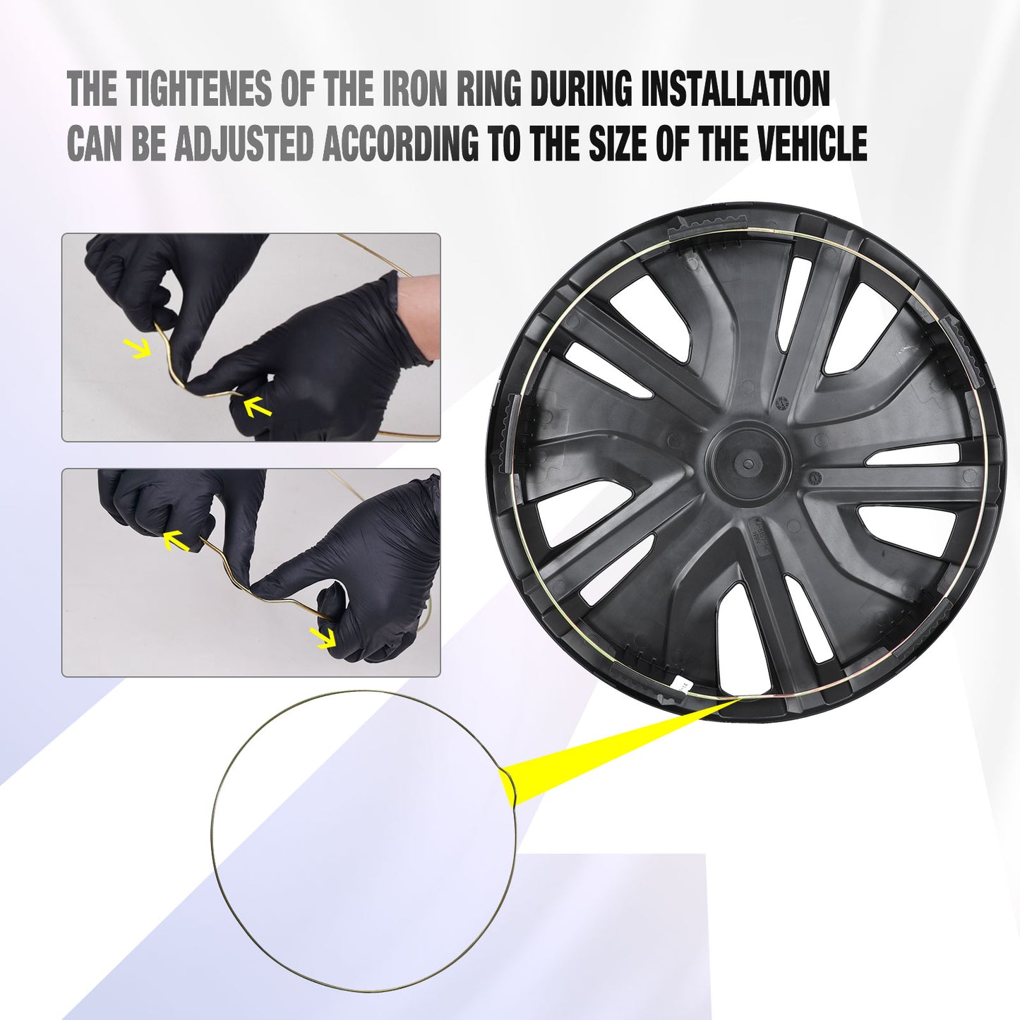 14 Inch Wheel Hubcaps for 2014-2026 Mitsubishi Mirage - Matte Black