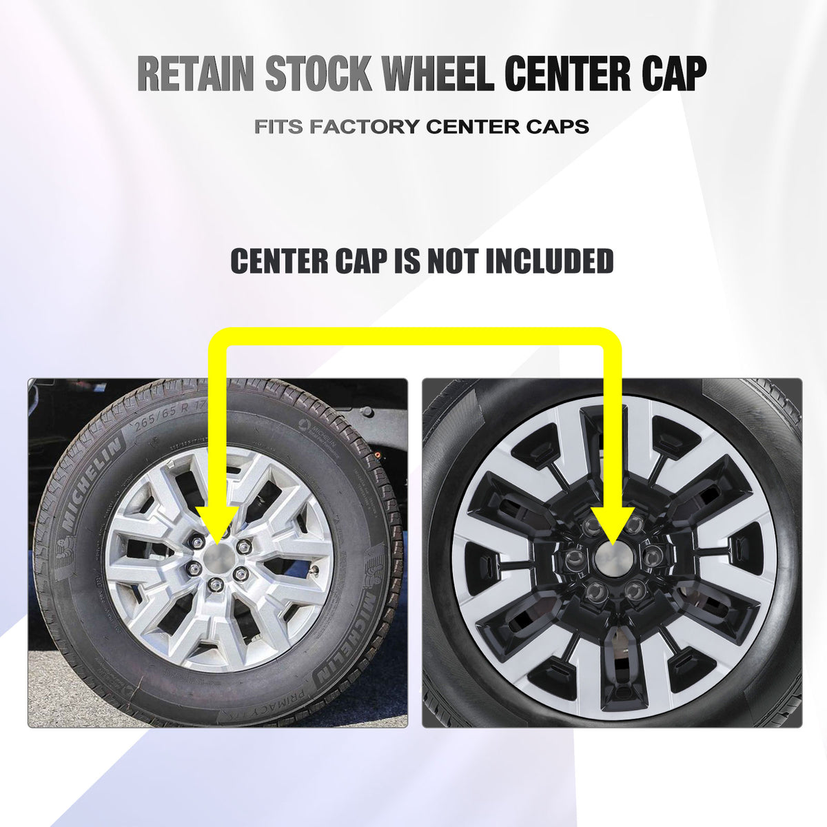 17 Inch Wheel Skins for 2022-2025 NISSAN FRONTIER SV,SL,SL model - Silver Lacquer&Black Lacquer