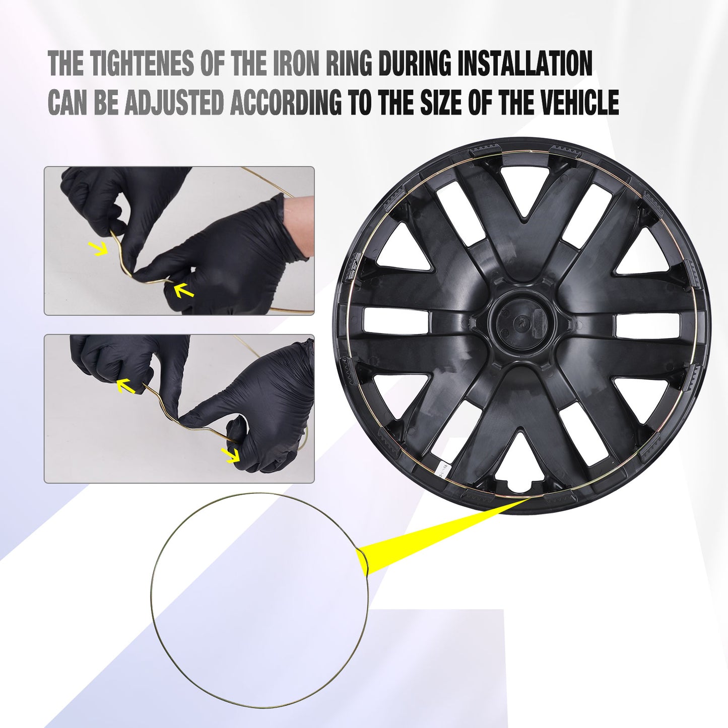 16 Inch Wheel Hubcaps for 2004-2010 Toyota Sienna - Matte Black