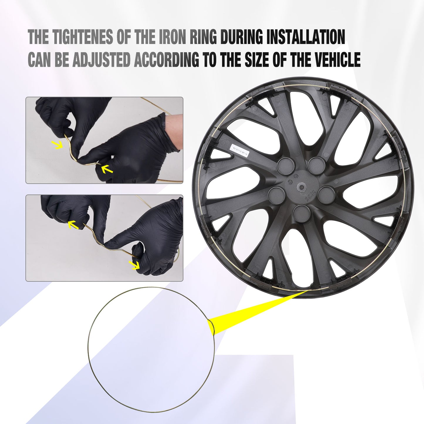 16 Inch Wheel Hubcaps for 2009-2026 TOYOTA Corolla and 2009-2014 TOYOTA Matrix w/decorative screws - Matte Black