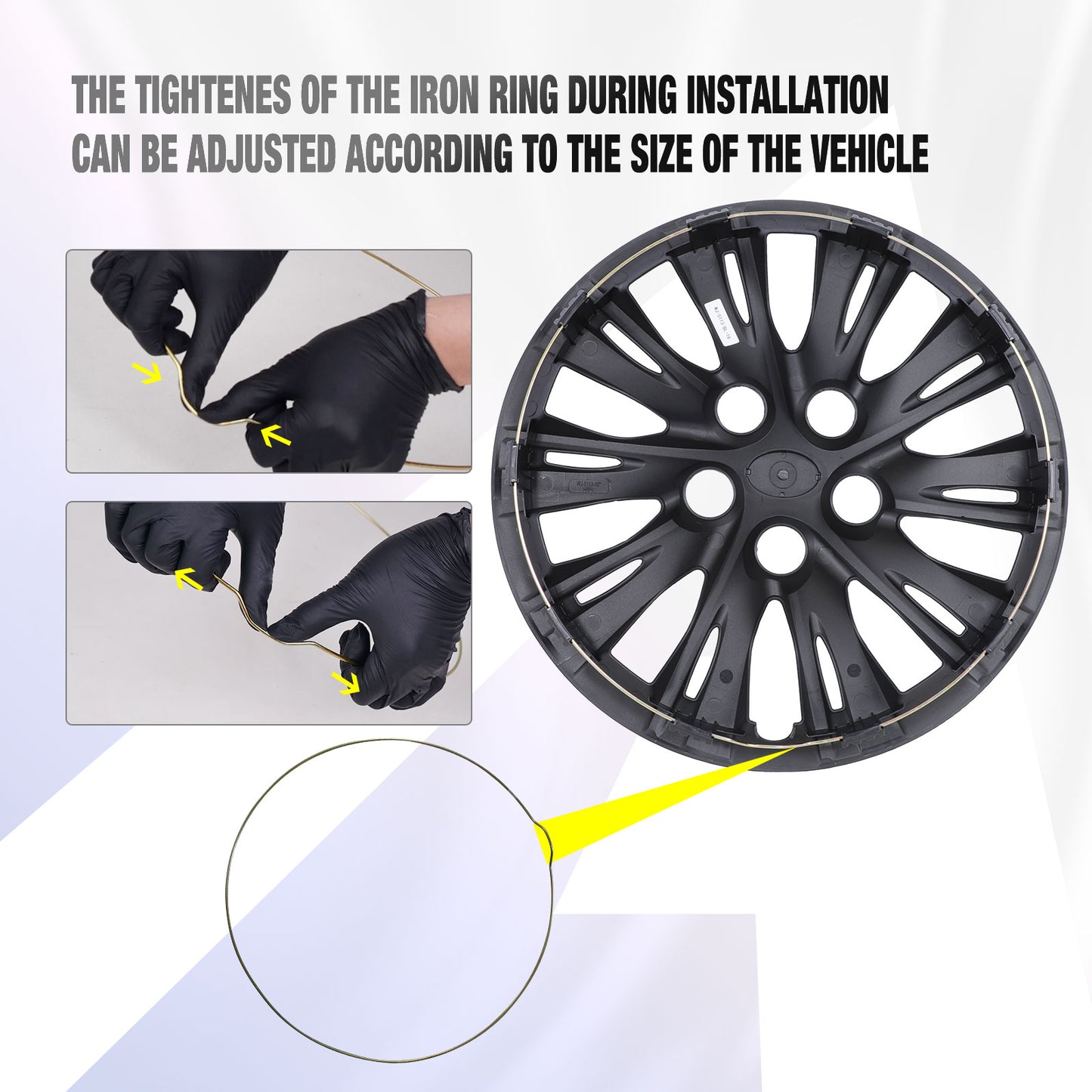 16 Inch Wheel Hubcaps for 2012-2014 TOYOTA Camry - Black Lacquer