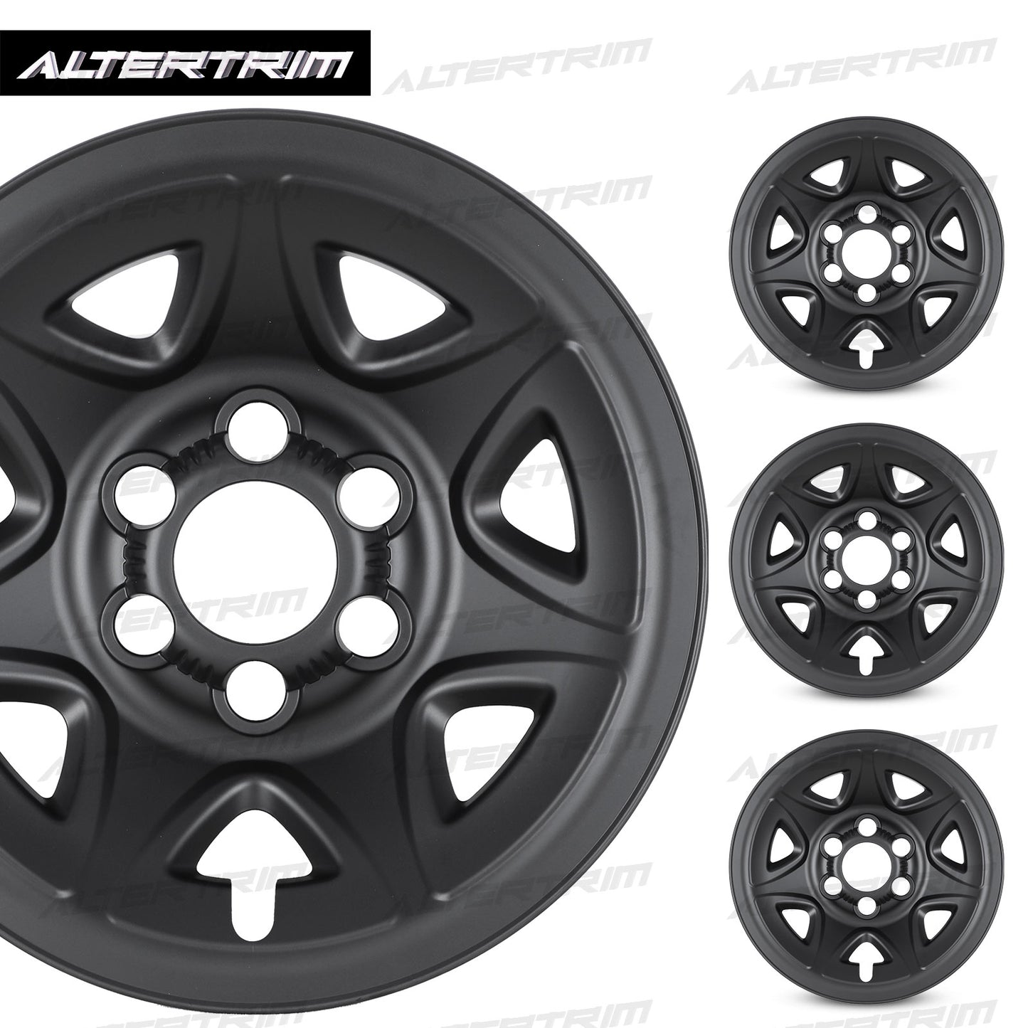17 Inch Wheel Skins for 14-19 Chevy Silverado GMC Sierra 1500 - Matte Black