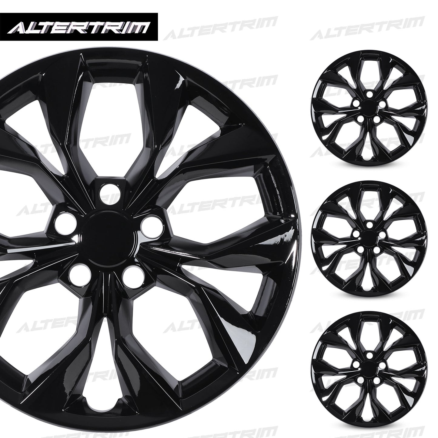 17 Inch Wheel Hubcaps for 2023-2026 Honda CR-V LX - Black Lacquer