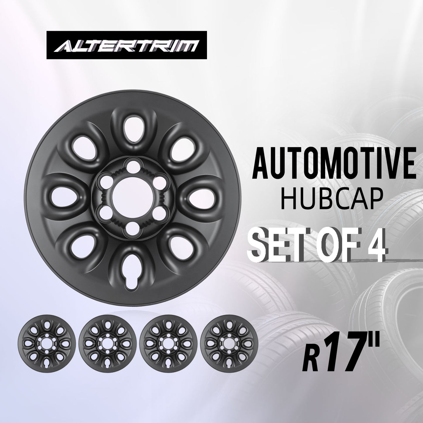 17 Inch Wheel Skins for 05-13 Chevy Silverado GMC Sierra 1500 - Matte Black