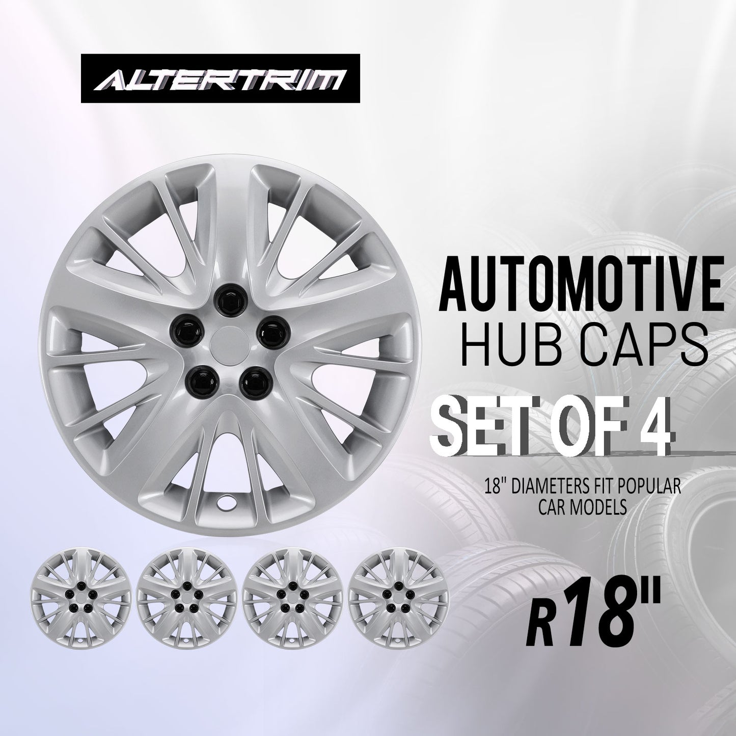 18 Inch Wheel Hubcaps for 2014-2020 Chevy Impala - Lacquer
