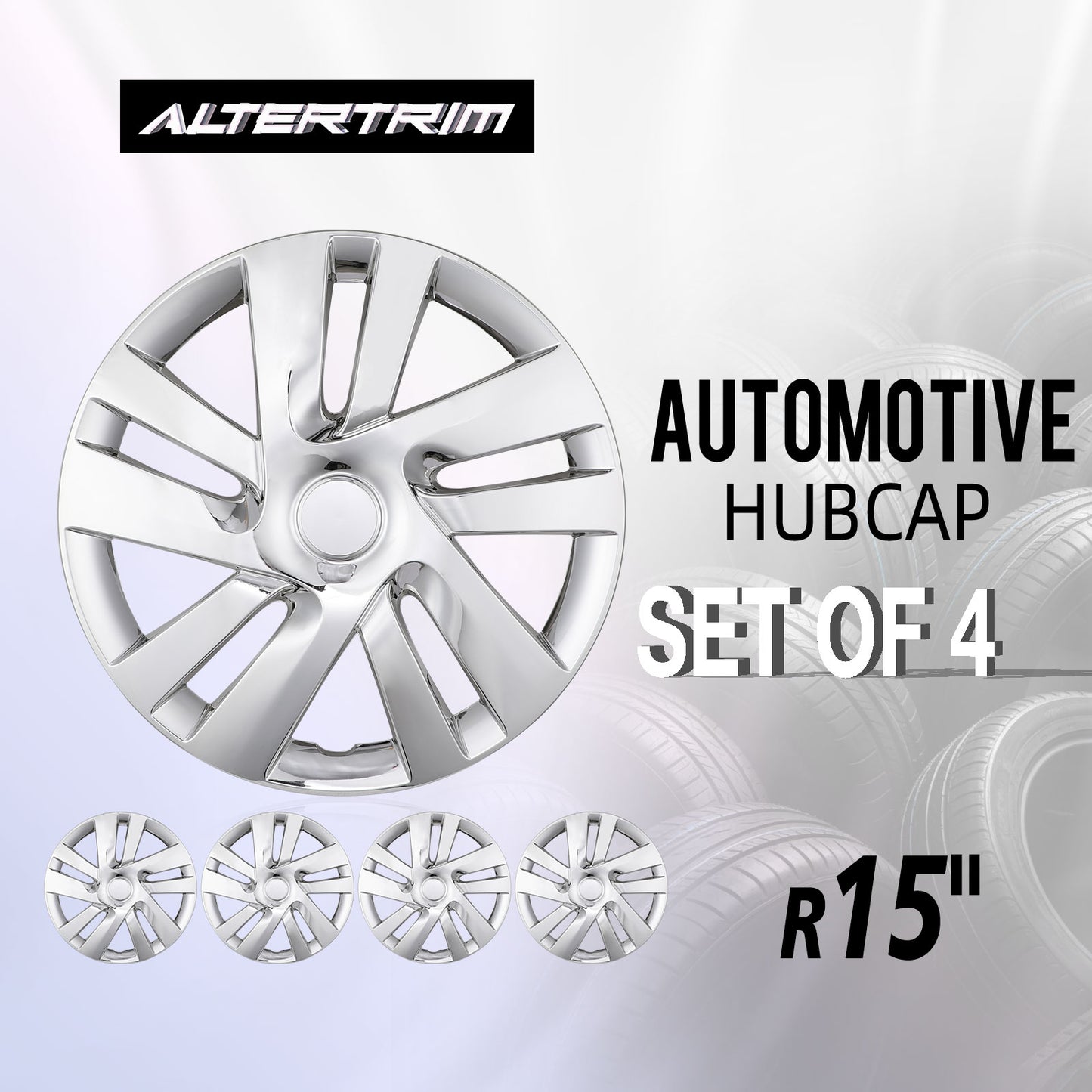 15 Inch Wheel Hubcaps for 2013-2021 Nissan NV200 - Chrome