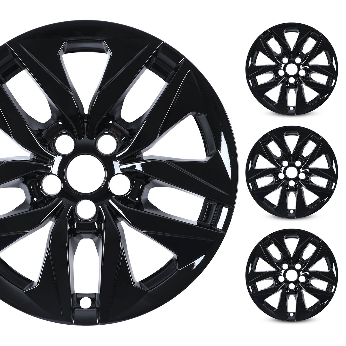 17 Inch Wheel Skins for 2021-2025 TOYOTA SIENNA - Black Lacquer