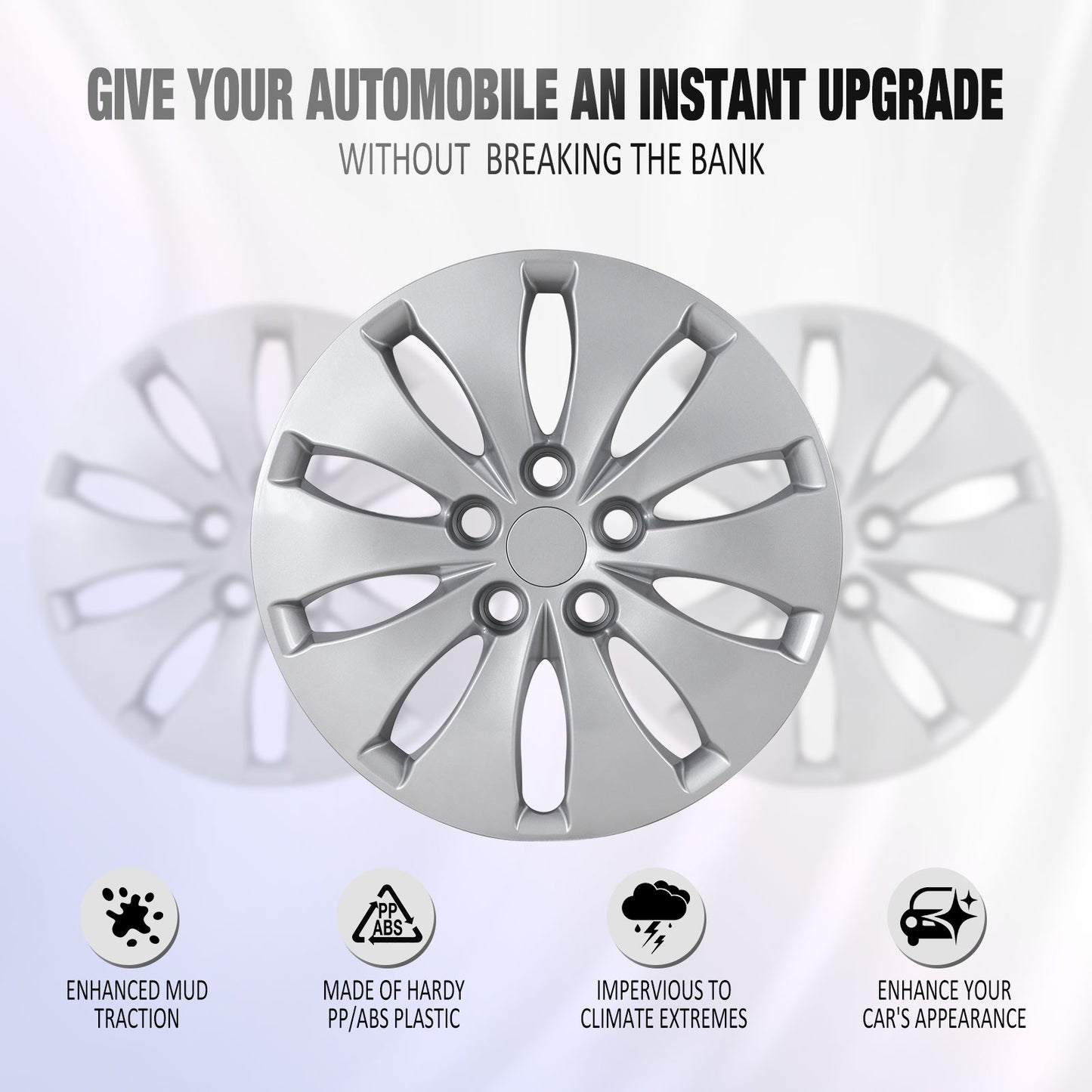 16 Inch Wheel Hubcaps for 2008-2012 Honda Accord Sedan - Lacquer
