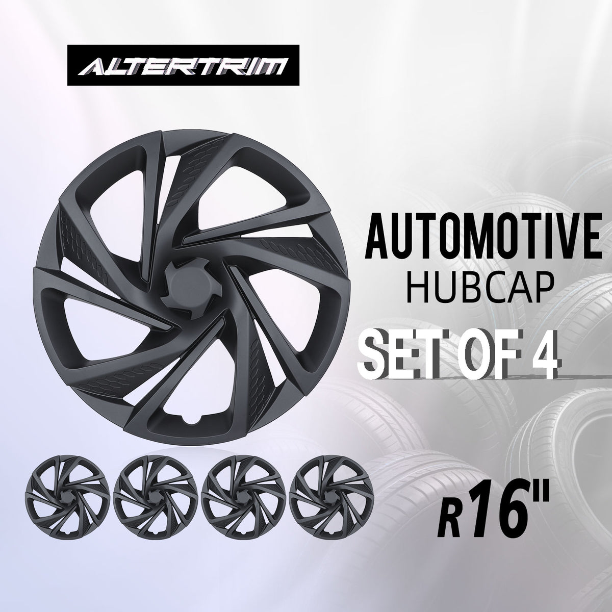 16 Inch Wheel Skins for 2017-2023 SUBARU IMPREZA SEDAN/WAGON - Matte Black