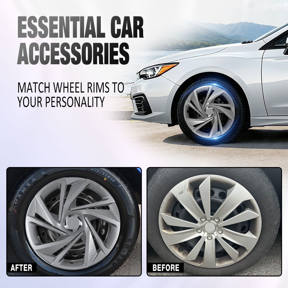 16 Inch Wheel Skins for 2017-2023 SUBARU IMPREZA SEDAN/WAGON - Lacquer