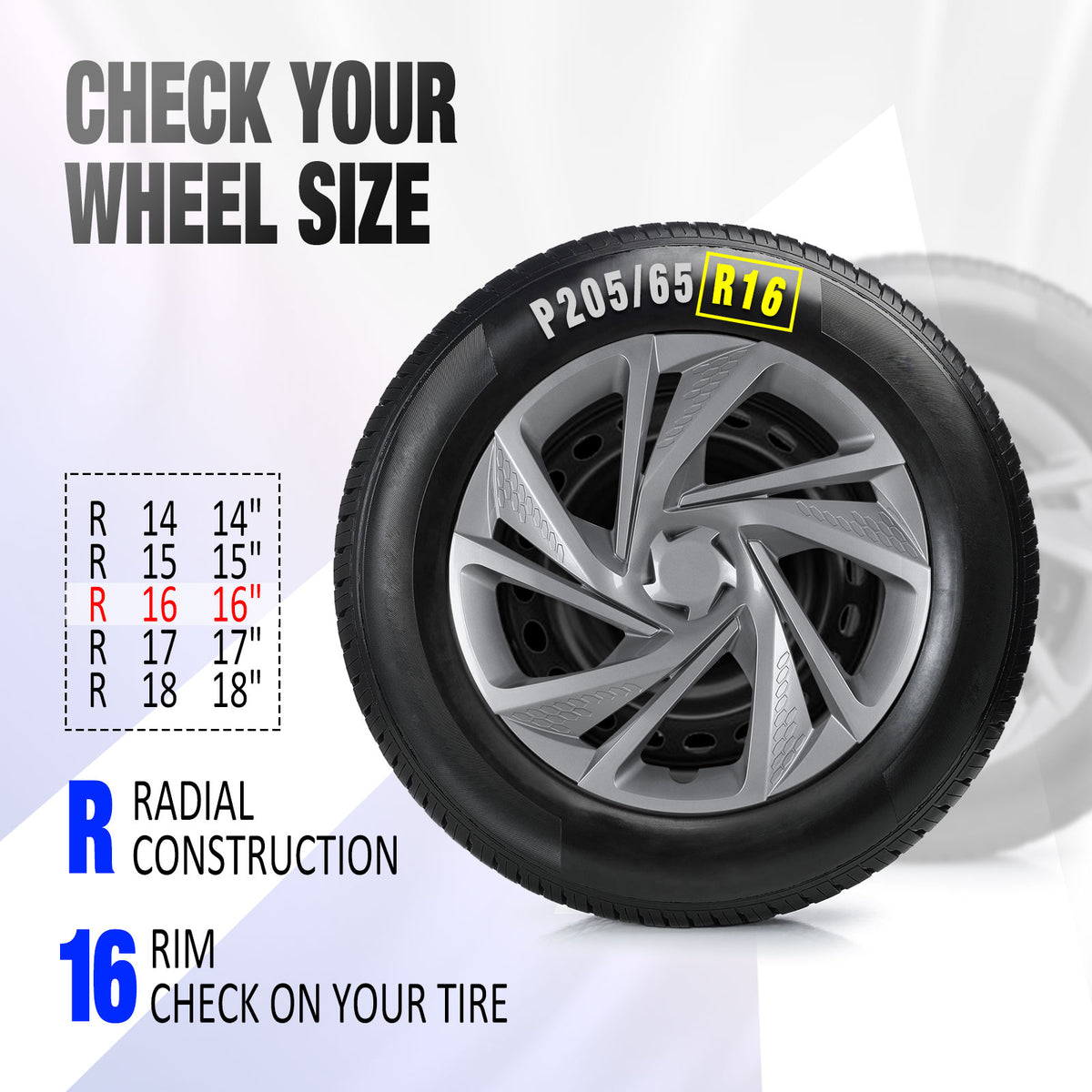 16 Inch Wheel Skins for 2017-2023 SUBARU IMPREZA SEDAN/WAGON - Lacquer