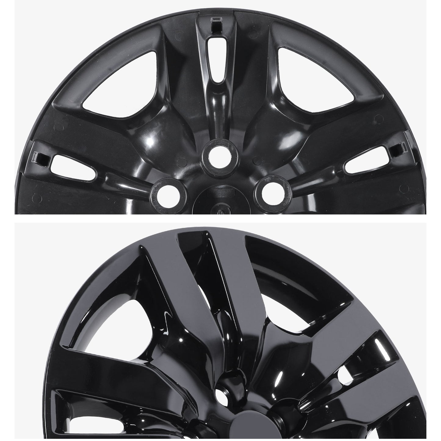 16 Inch Wheel Hubcaps for 2007-2012 Nissan Altima Sedan/2008-2009 Nissan Altima Coupe - Black Lacquer