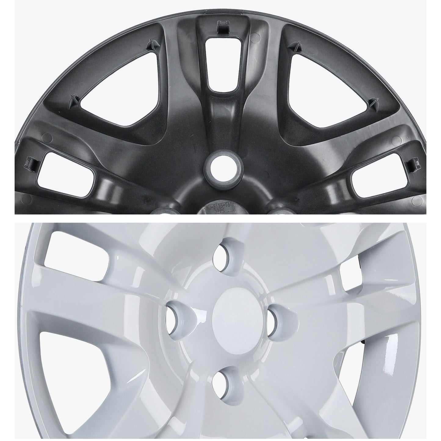 16 Inch Wheel Hubcaps for 2007-2012 Nissan Sentra - White Lacquer