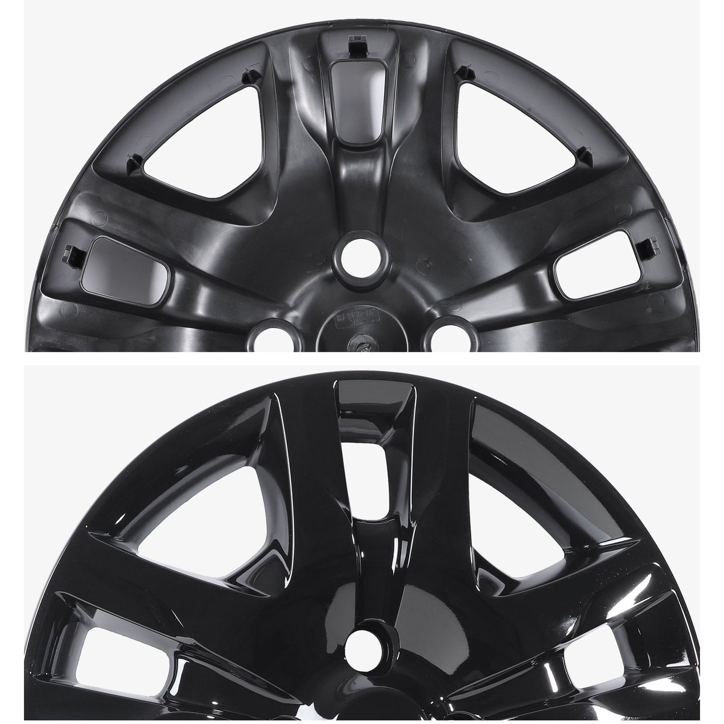 16 Inch Wheel Hubcaps for 2007-2012 Nissan Sentra - Black Lacquer