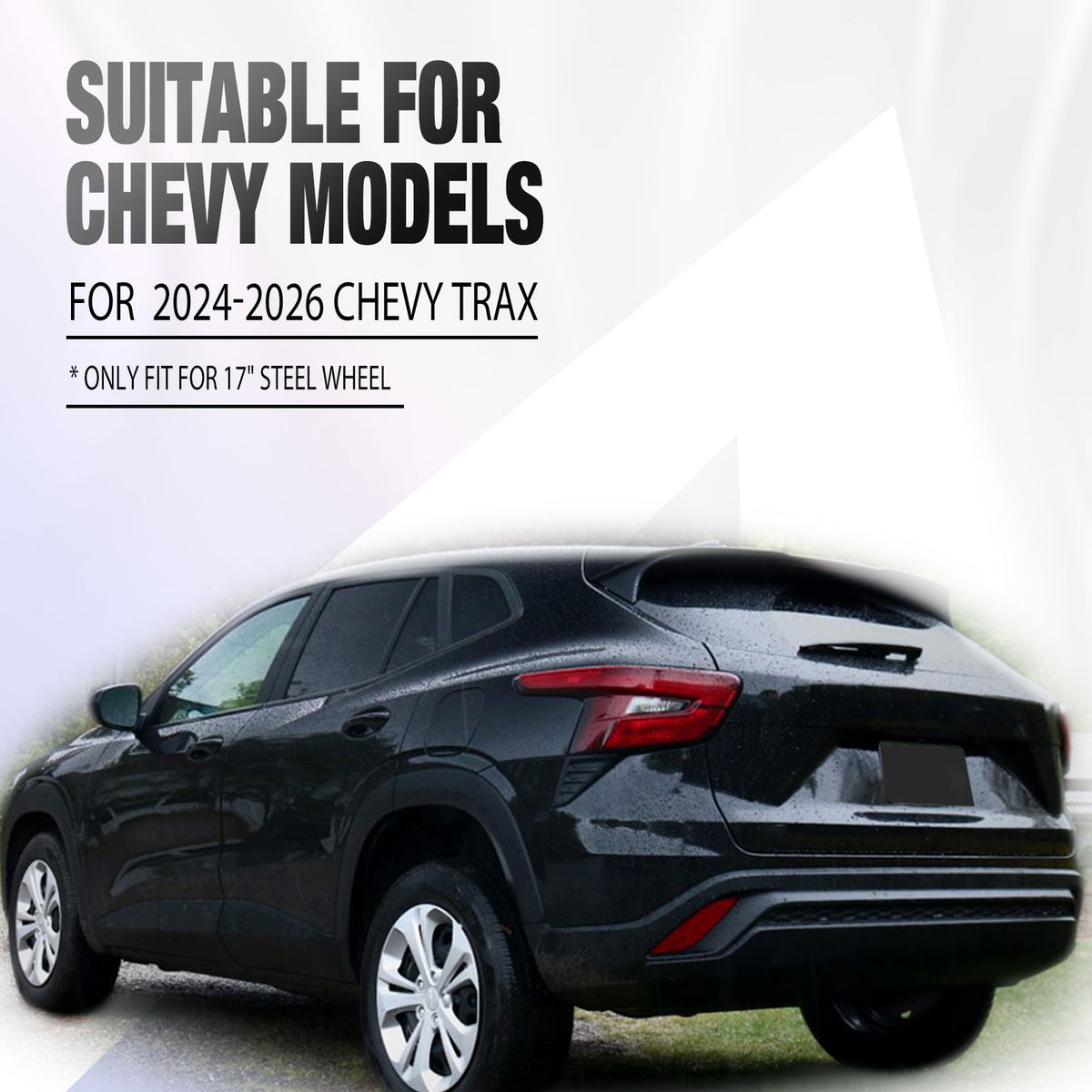 17 Inch Wheel Skins for 2024-2025 Chevy Trax - Black