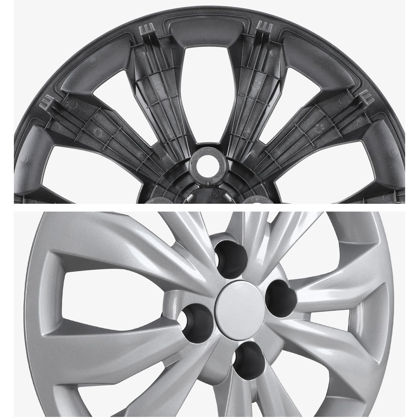 15 Inch Wheel Hubcaps for 2018-2022 Hyundai Accent/2018-2023 KIA Rio - Lacquer
