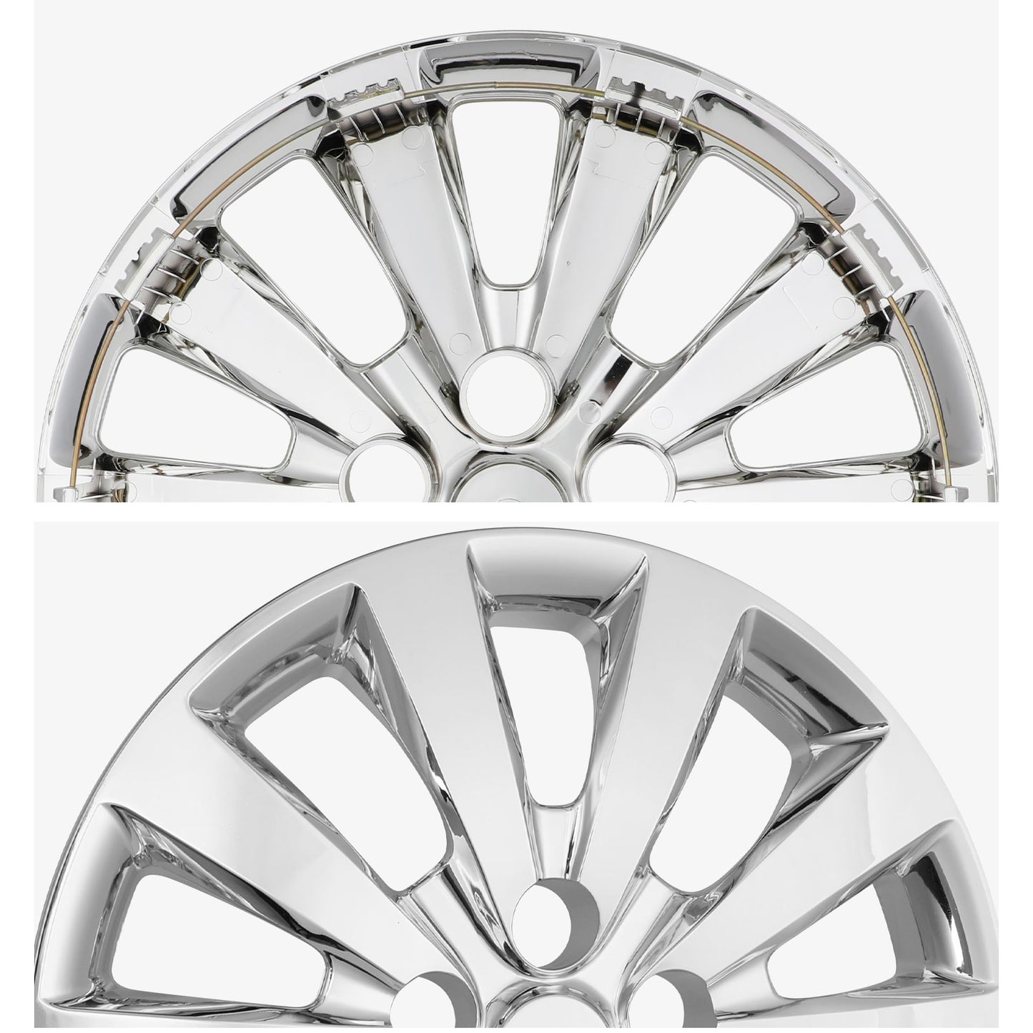 16 Inch Wheel Hubcaps for 2011-2017 Nissan Leaf/ 2013-2019 Nissan Sentra - Chrome