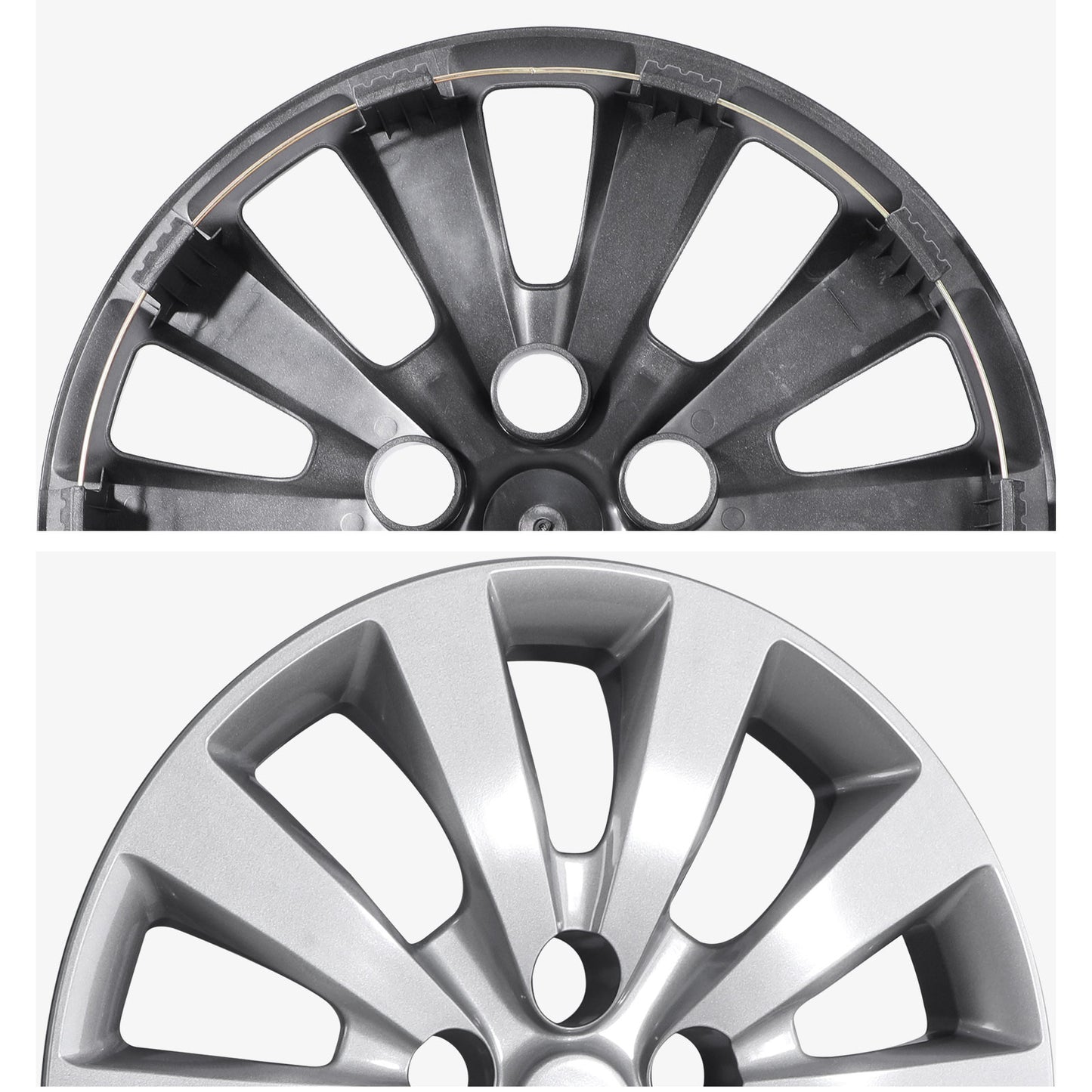 16 Inch Wheel Hubcaps for 2011-2017 Nissan Leaf/ 2013-2019 Nissan Sentra - Lacquer