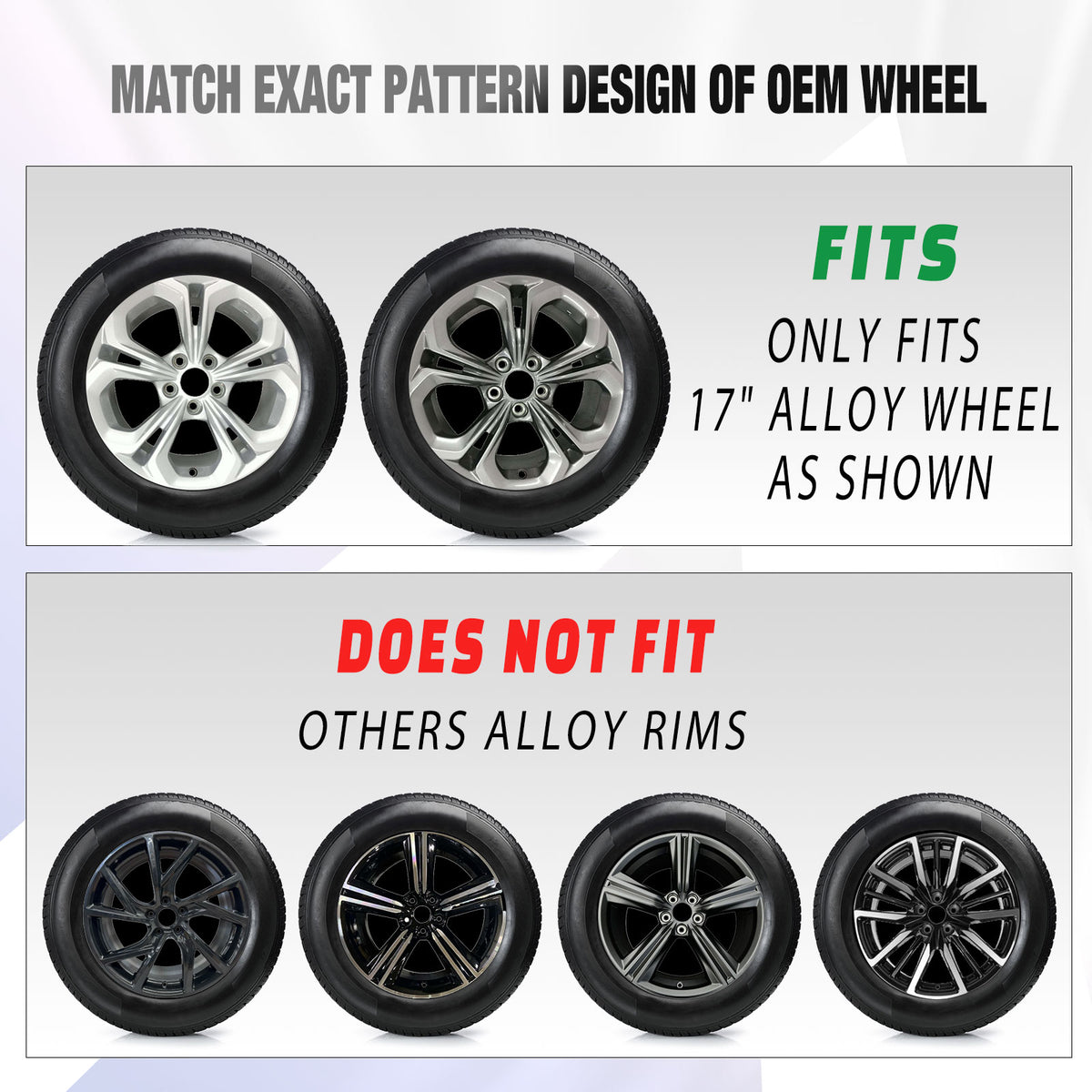 17 Inch Wheel Skins for 2023-2026 Honda Accord - Black Lacquer
