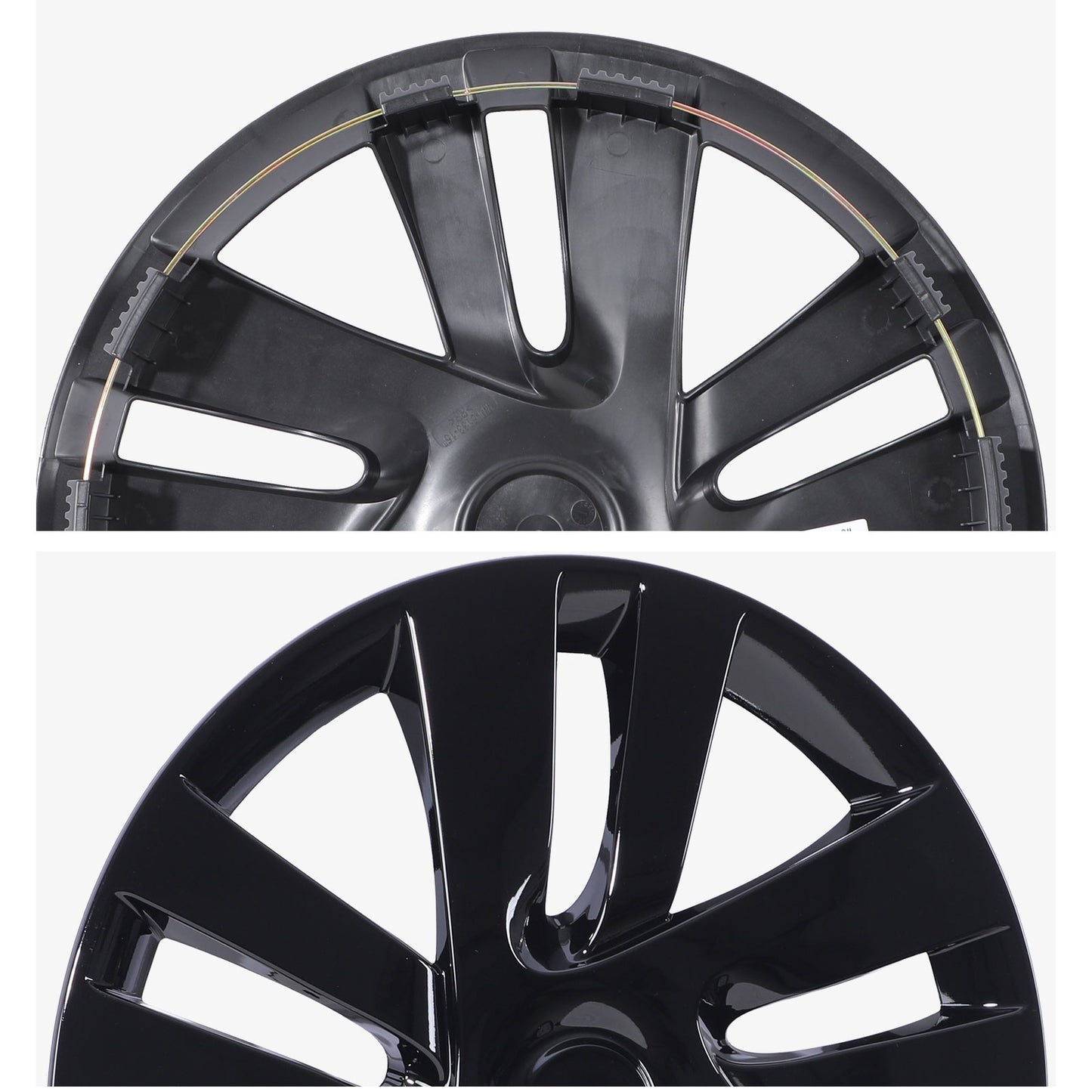 15 Inch Wheel Hubcaps for 2013-2021 Nissan NV200 - Black Lacquer