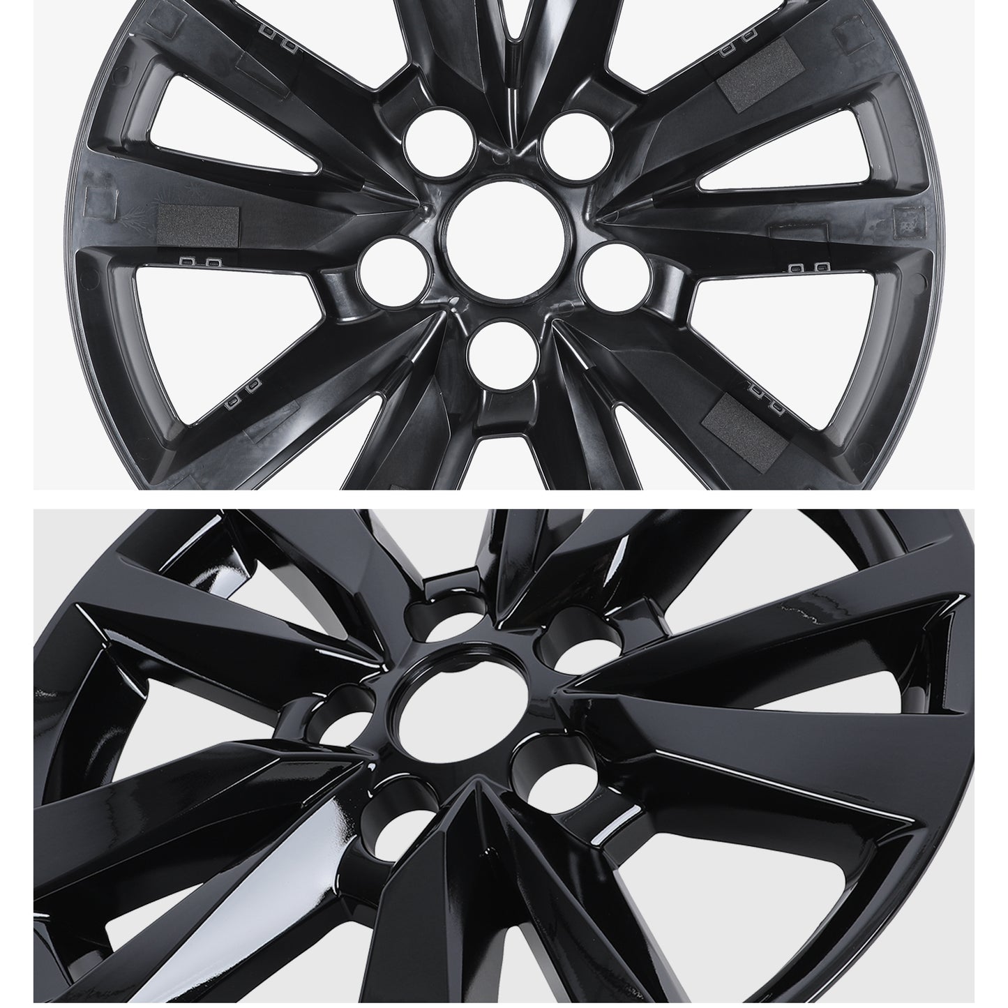 16 Inch Wheel Skins for 2025-2026 Toyota Camry Hybrid LE model - Black Lacquer