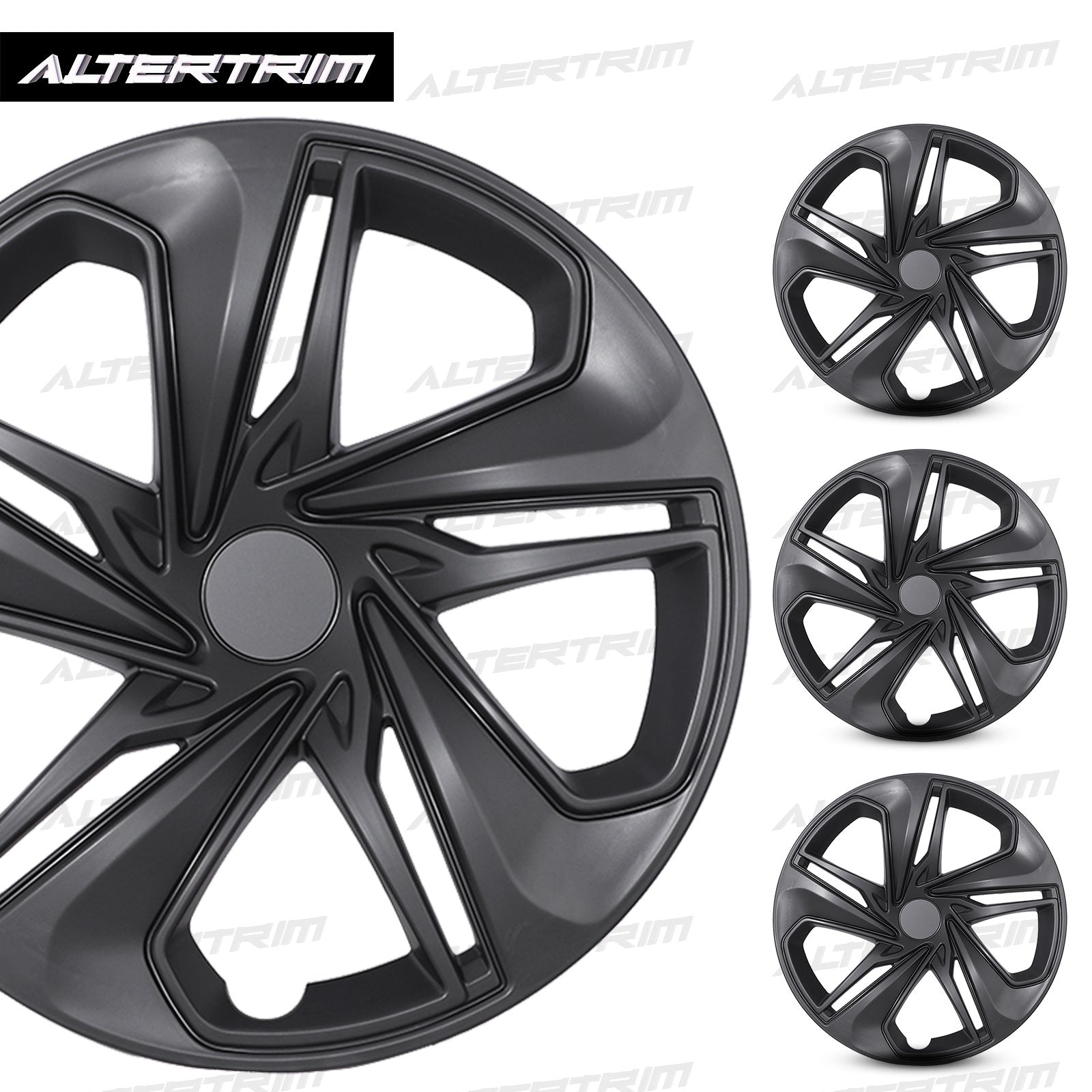 16 Inch Wheel Hubcaps for 2016-2026 Honda Civic Sedan - Matte Black