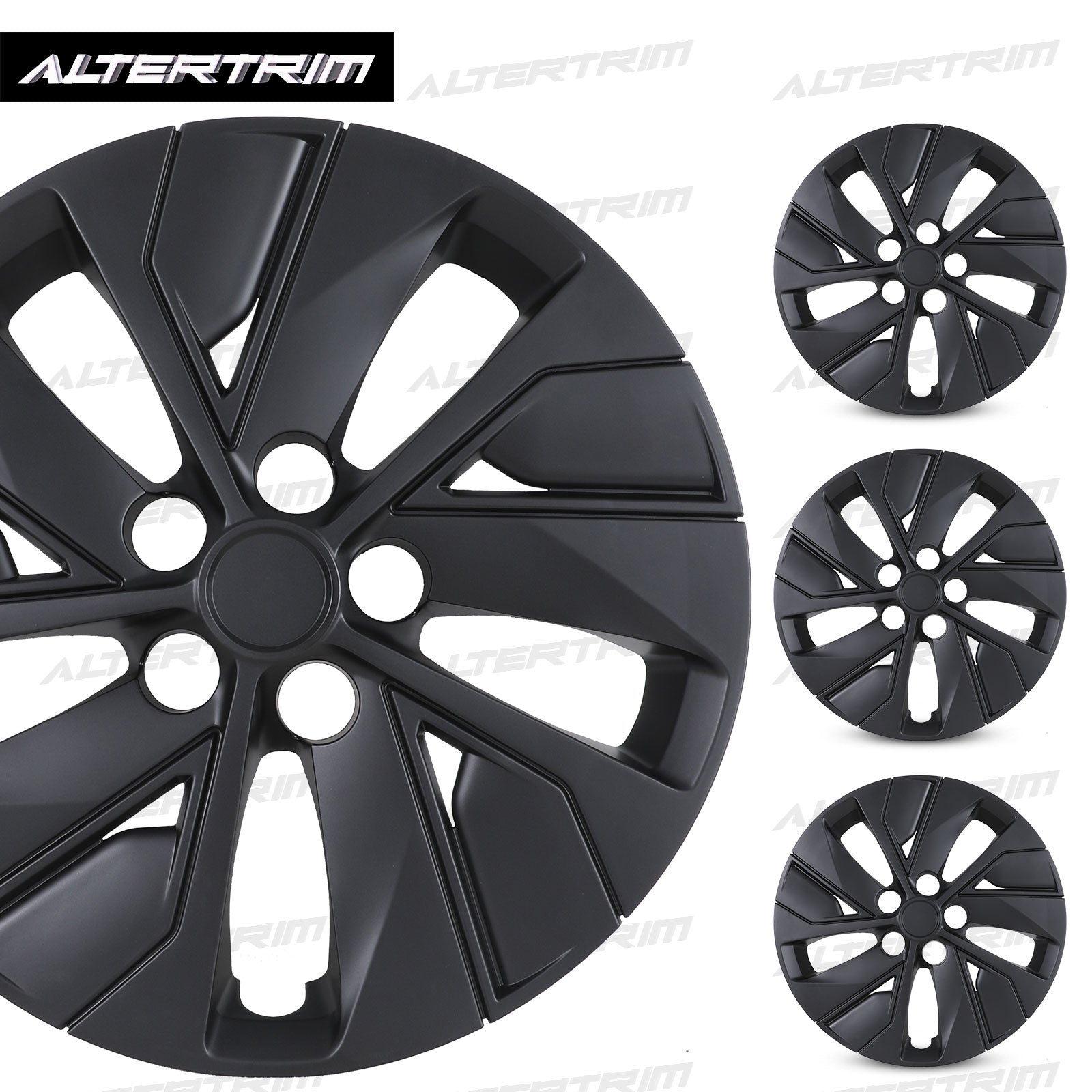 16 Inch Wheel Hubcaps for 2019-2025 Nissan Altima - Matte Black