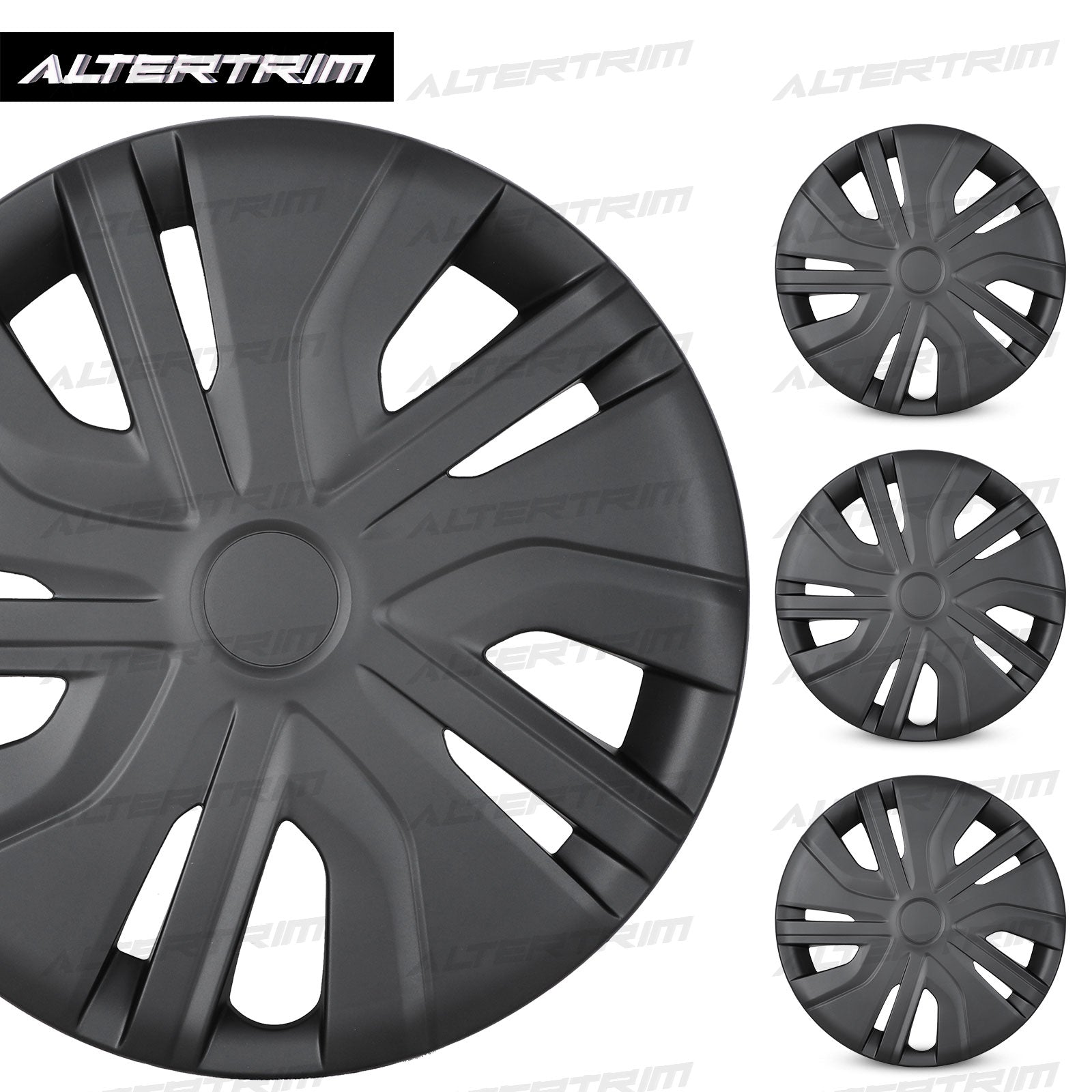 14 Inch Wheel Hubcaps for 2014-2026 Mitsubishi Mirage - Matte Black
