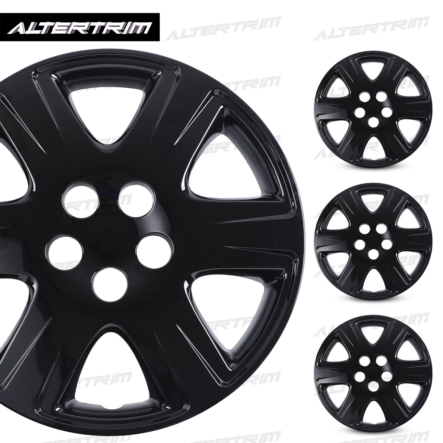 15 Inch Wheel Hubcaps for 2005-2008 TOYOTA Corolla  - Black Lacquer