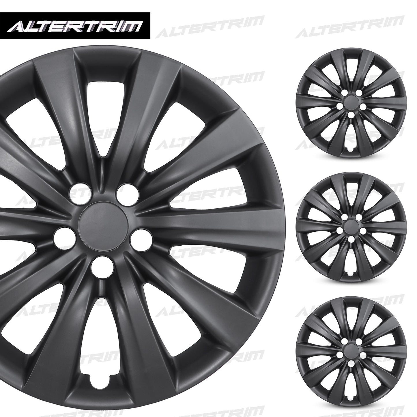 16 Inch Wheel Hubcaps for 2009-2026 TOYOTA Corolla and 2009-2014 TOYOTA Matrix - Matte Black