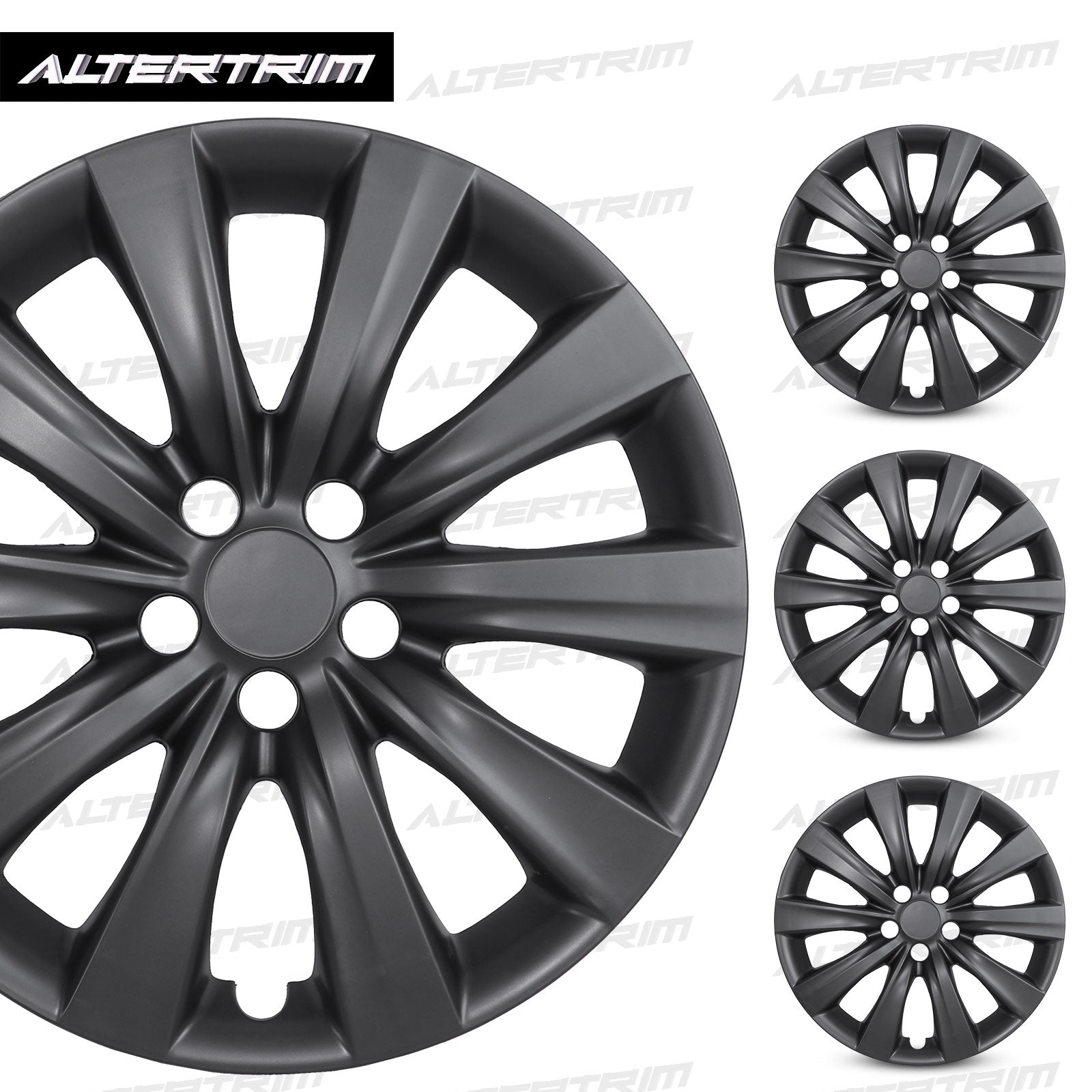 16 Inch Wheel Hubcaps for 2009-2026 TOYOTA Corolla and 2009-2014 TOYOTA Matrix - Matte Black