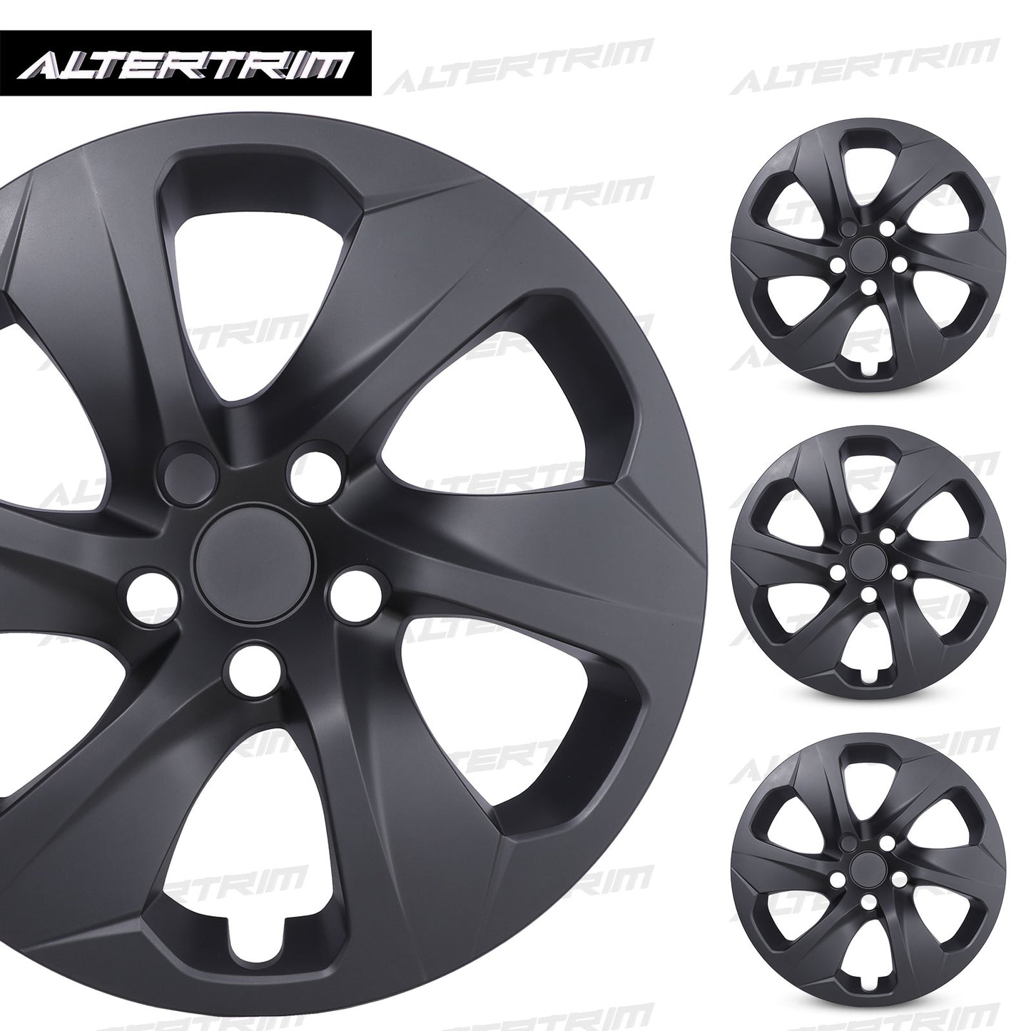 17 Inch Wheel Hubcaps for 2019-2025 Toyota RAV4 - Matte Black