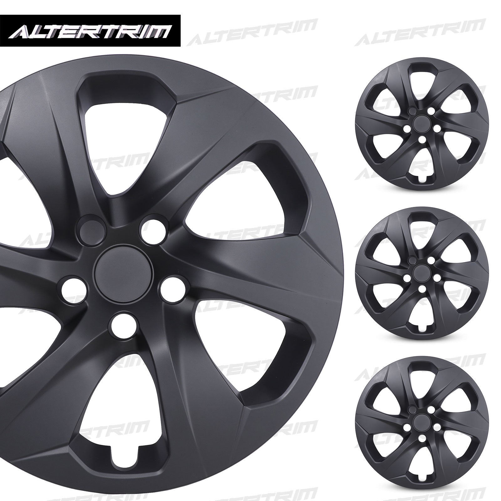17 Inch Wheel Hubcaps for 2019-2025 Toyota RAV4 - Matte Black