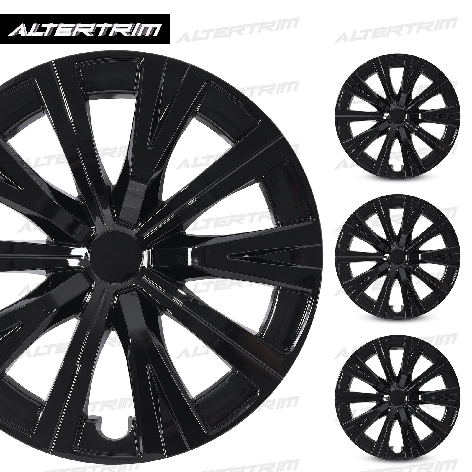 16 Inch Wheel Hubcaps for 2015-2024 TOYOTA Camry - Black Lacquer