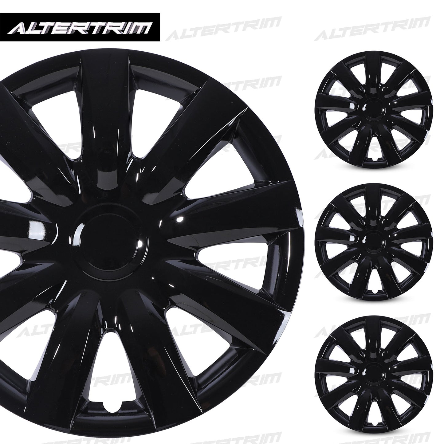 15 Inch Wheel Hubcaps for 2002-2006 Toyota Camry - Black Lacquer