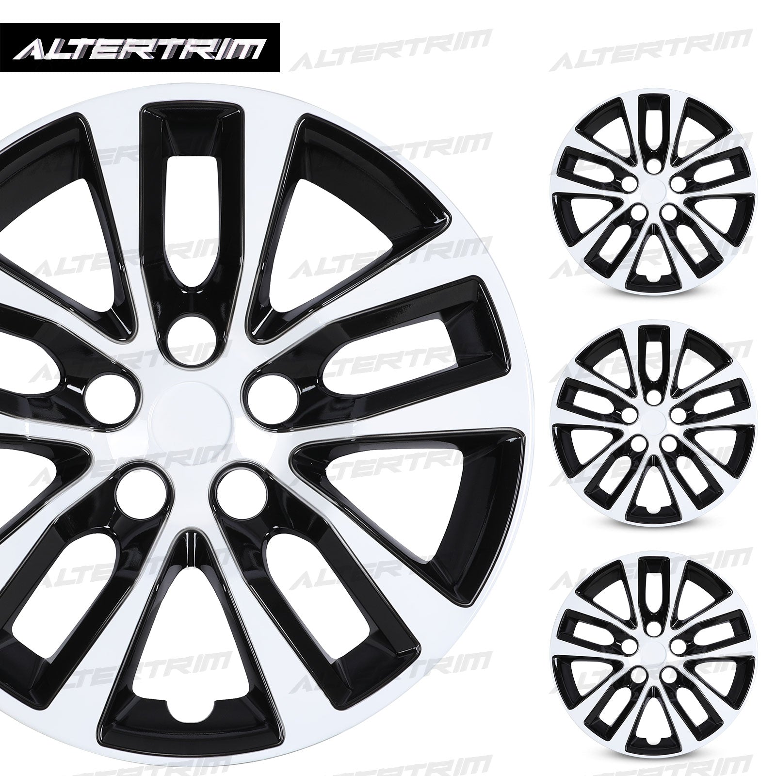 16 Inch Wheel Hubcaps for 2013-2018 Nissan Altima Sedan - Black Lacquer & White Lacquer（副本）