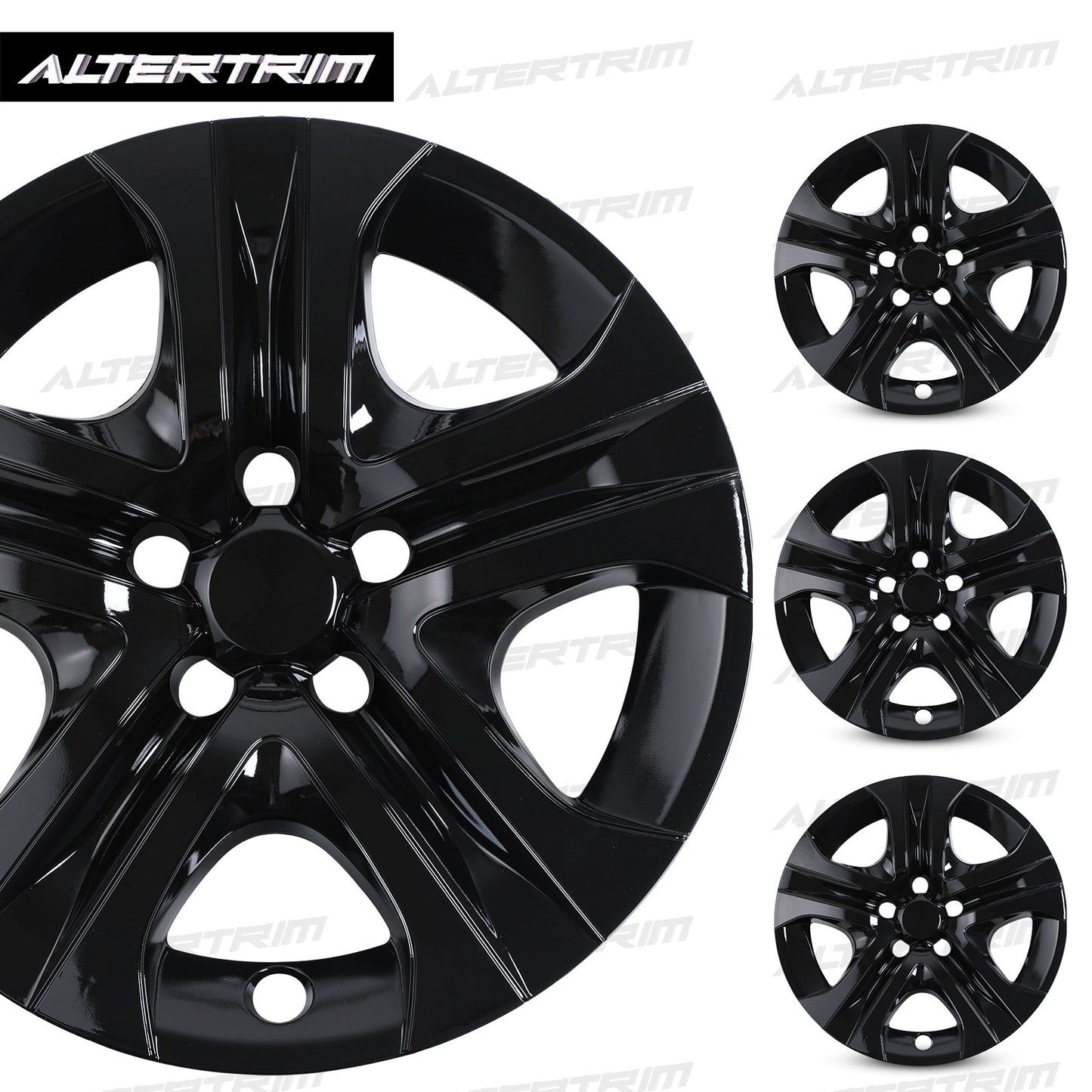 17 Inch Wheel Hubcaps for 2013-2018 TOYOTA RAV4  - Black Lacquer