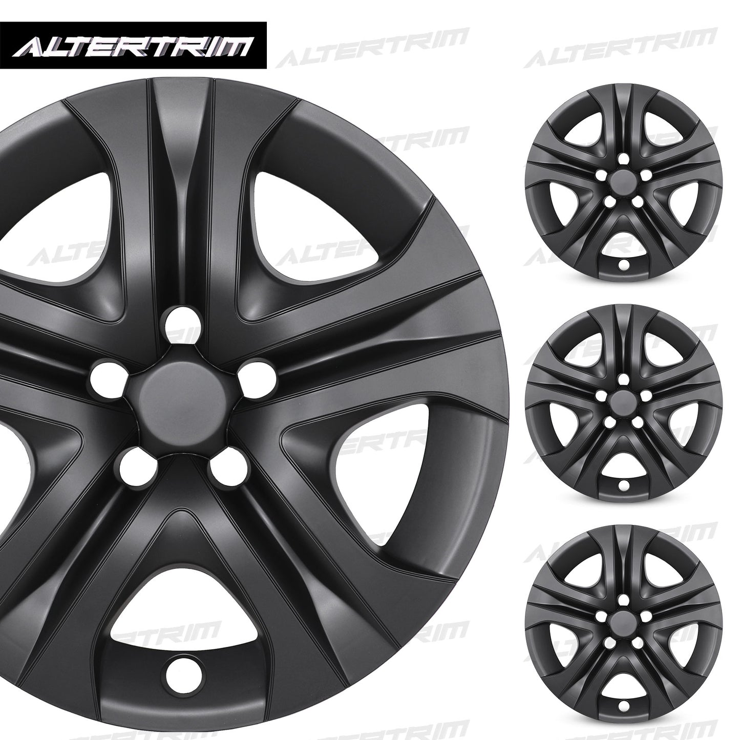 17 Inch Wheel Hubcaps for 2013-2018 TOYOTA RAV4  - Matte Black