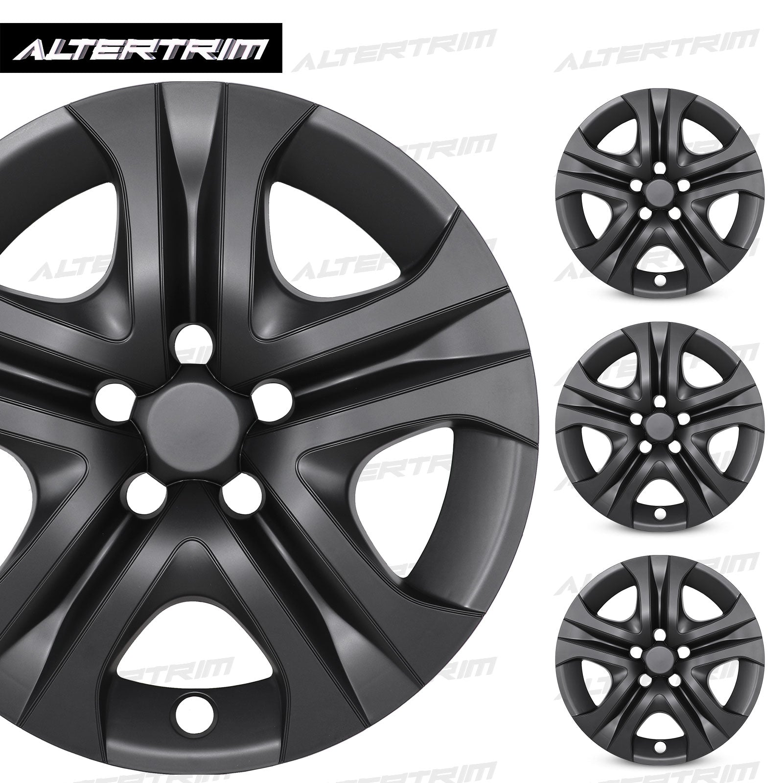 17 Inch Wheel Hubcaps for 2013-2018 TOYOTA RAV4  - Matte Black