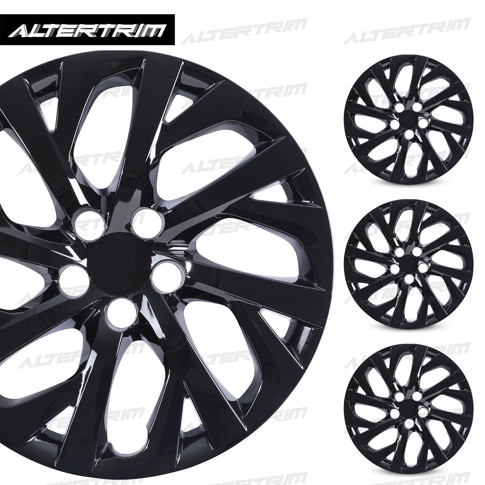 16 Inch Wheel Hubcaps for 2009-2026 TOYOTA Corolla and 2009-2014 TOYOTA Matrix  - Black Lacquer