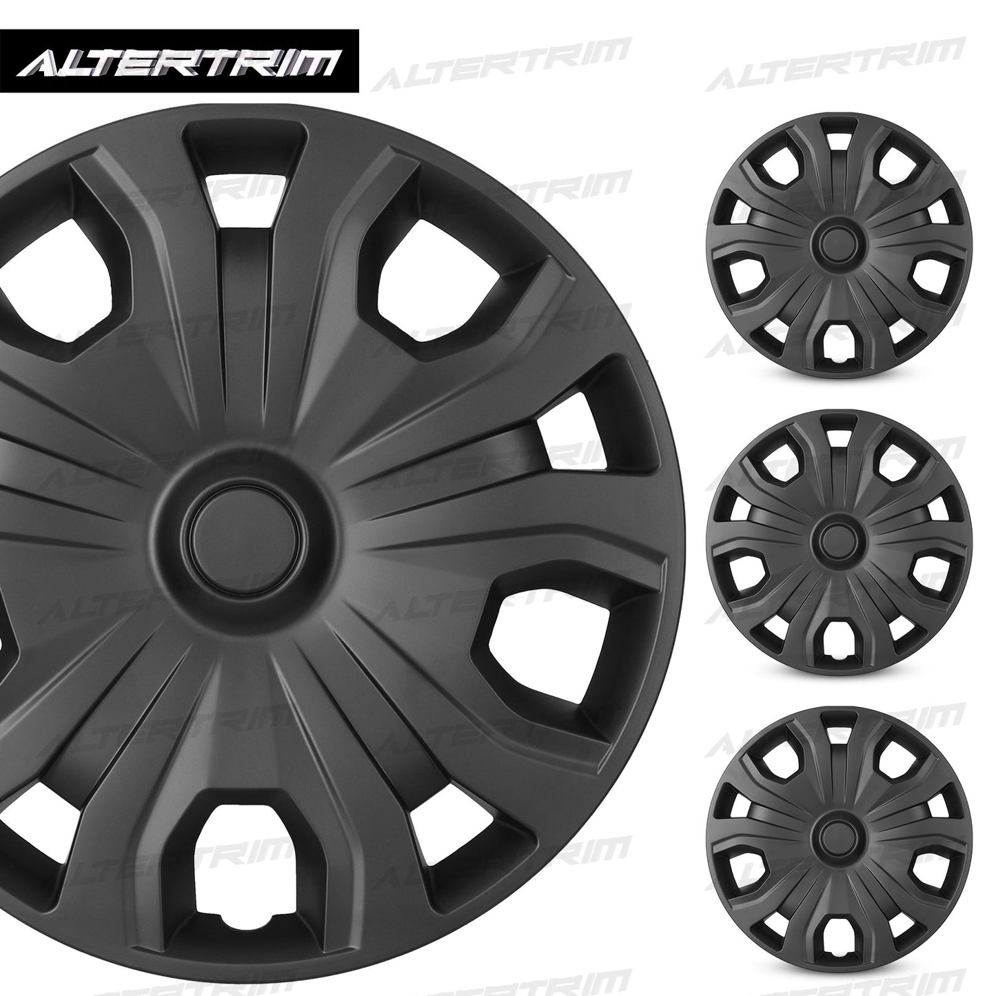 16 Inch Wheel Hubcaps for 2014-2023 Ford Transit Connect - Matte Black