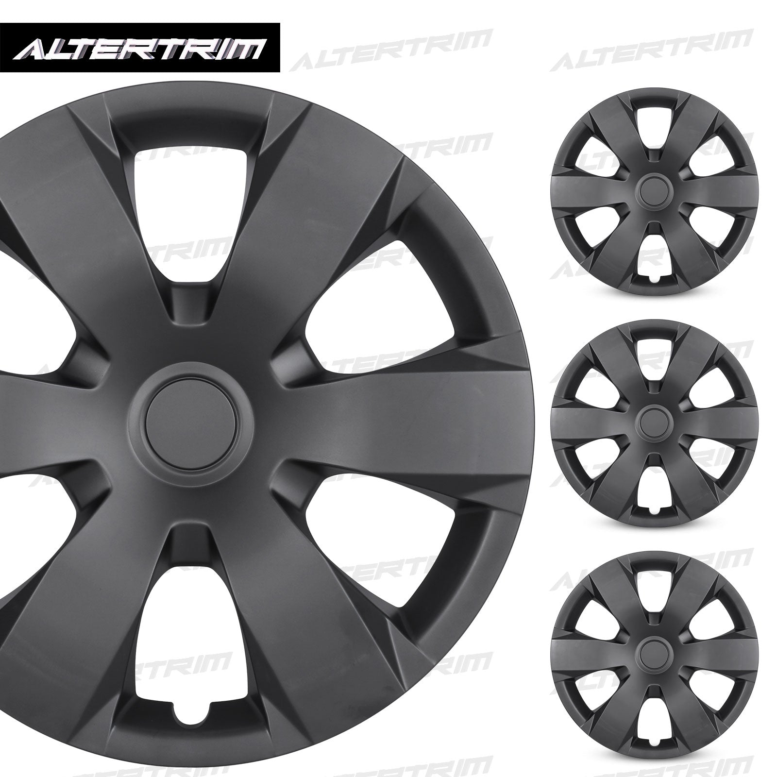 16 Inch Wheel Hubcaps for 2007-2011 TOYOTA Camry - Matte Black