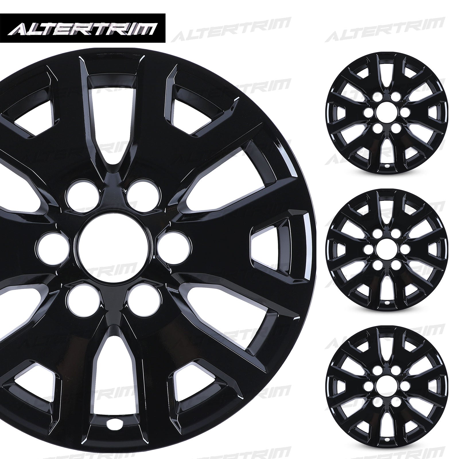 17 Inch Wheel Skins for 2024-2026 Toyota Tacoma - Black Lacquer