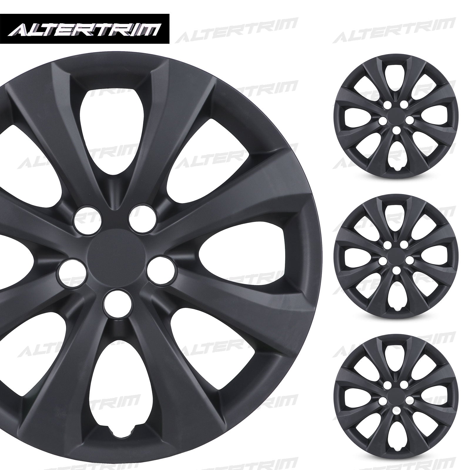 16 Inch Wheel Hubcaps for 2014-2026 TOYOTA Corolla and 2009-2014 TOYOTA Matrix  - Matte Black