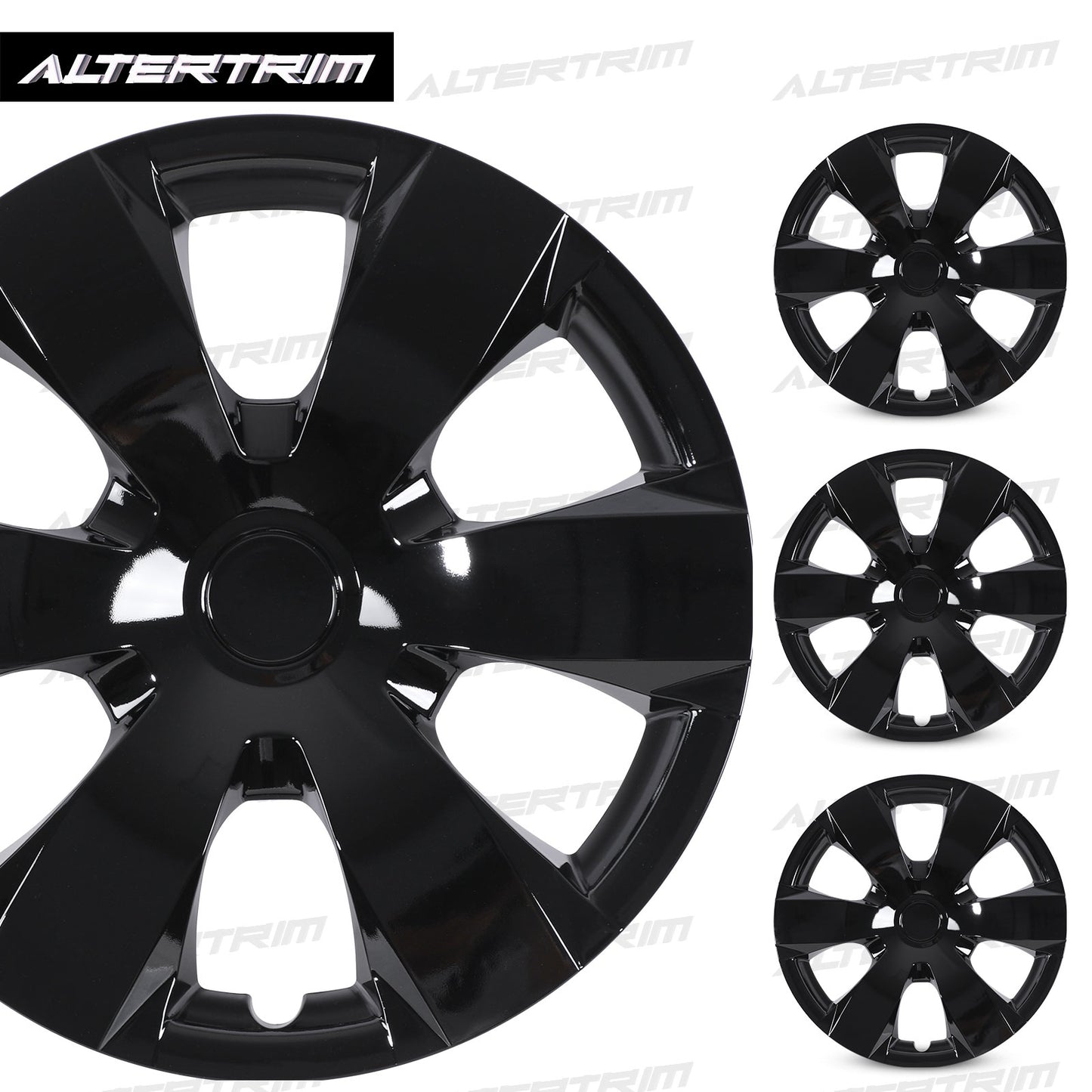 16 Inch Wheel Hubcaps for 2007-2011 TOYOTA Camry - Black Lacquer