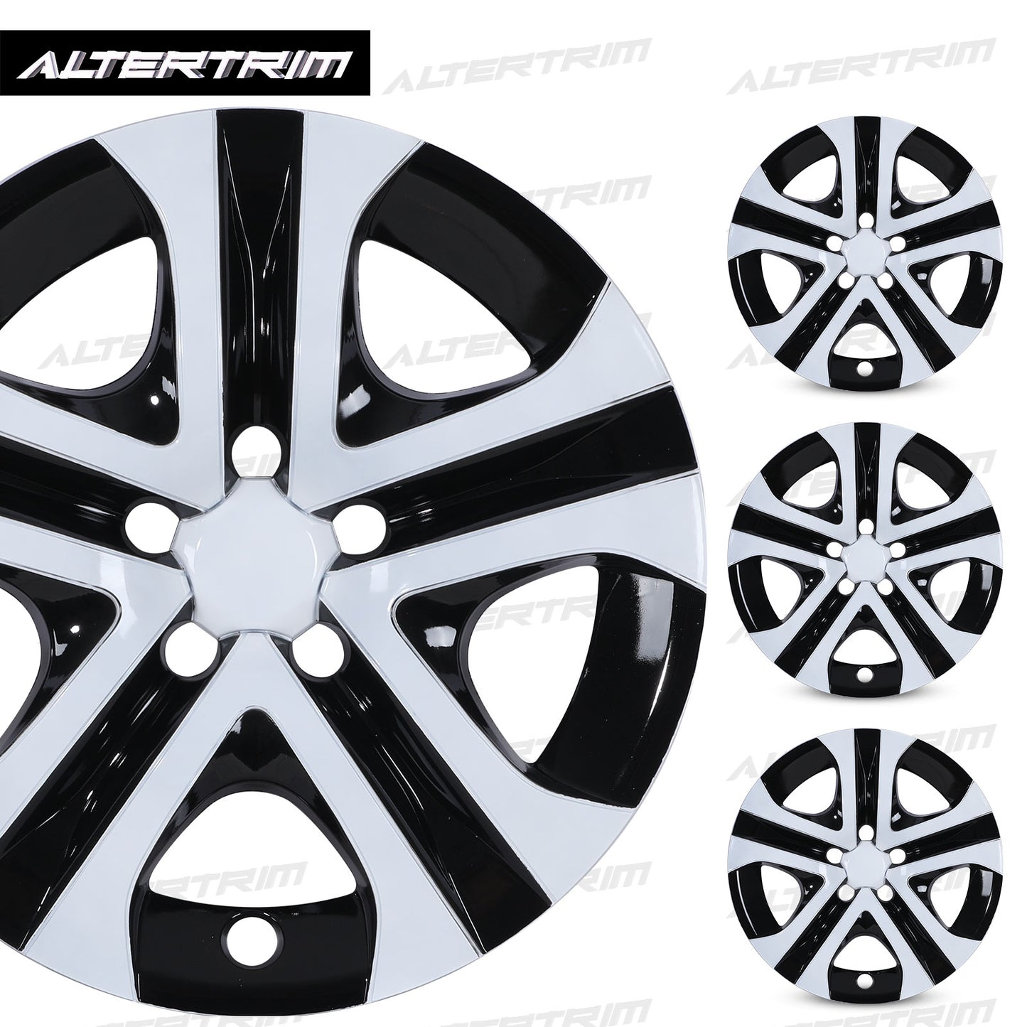 17 Inch Wheel Hubcaps for 2013-2018 TOYOTA RAV4  - White Lacquer& Black Lacquer