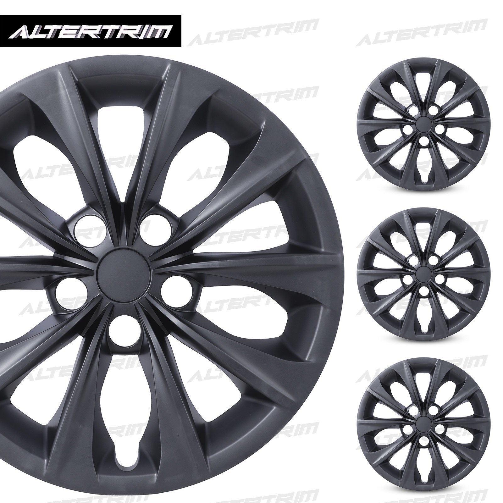 16 Inch Wheel Hubcaps for 2015-2017 TOYOTA Camry - Matte Black