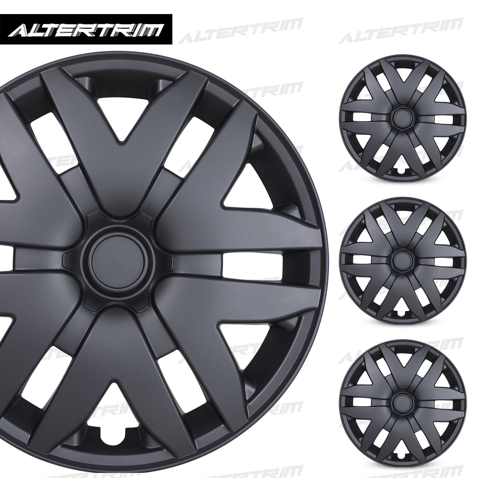 16 Inch Wheel Hubcaps for 2004-2010 Toyota Sienna - Matte Black