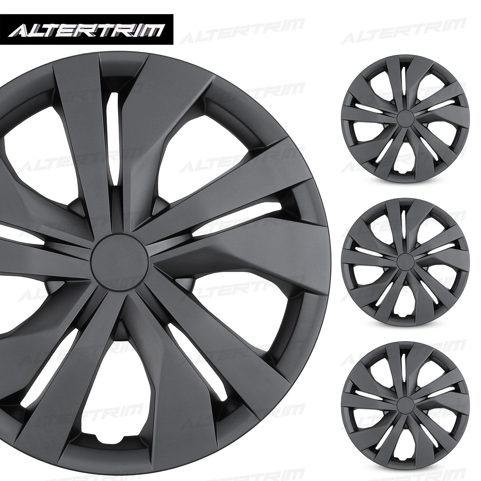 15 Inch Wheel Hubcaps for 2007-2026 Nissan Versa - Matte Black